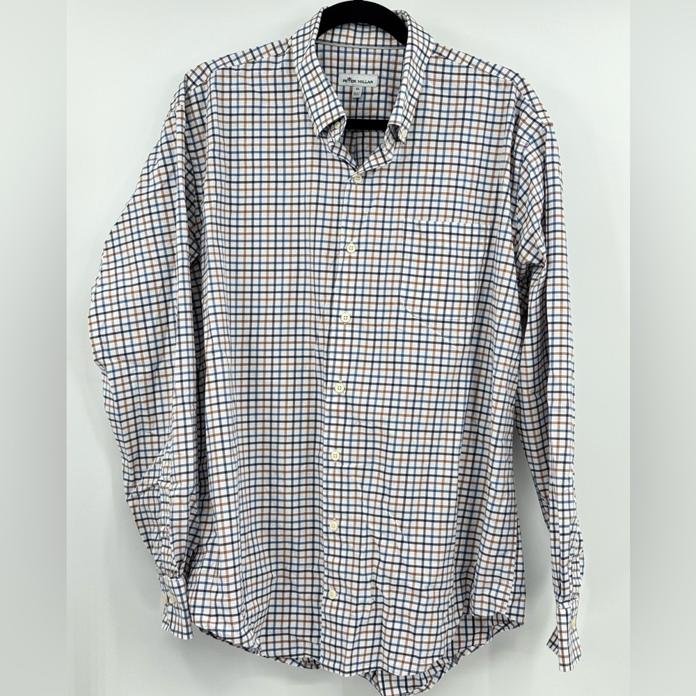 Peter Millar Albert Crown Lite Stretch Sport Shirt Mens Size XL